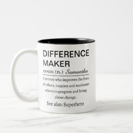 Personlig Definition Av Skillnadsskapare Två-Tonad Mugg