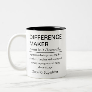 Personlig Definition Av Skillnadsskapare Två-Tonad Mugg