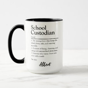 Personlig definition av skolans vaktmästare mugg