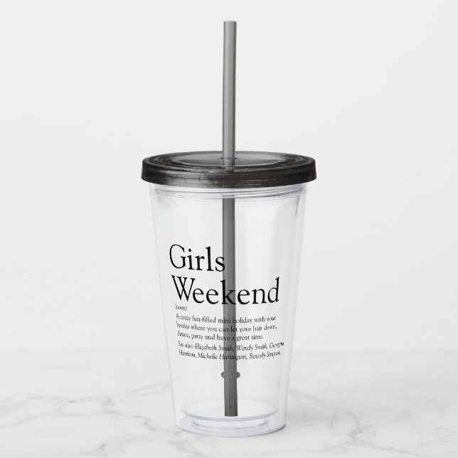 Personlig definition av tjejvecka take away mugg (Framsida)