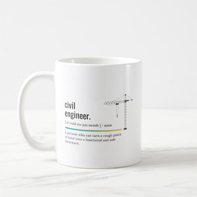 Personlig definition för civilingenjör kaffemugg (Vänster)