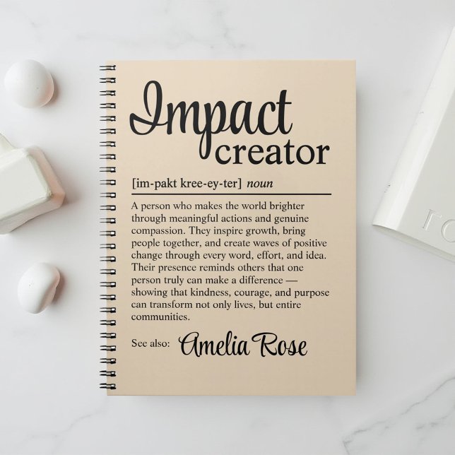 Personlig definition för Impact Creator Anteckningsbok (Skapare uppladdad)