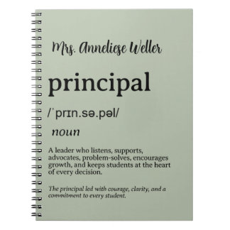 Personlig definition för rektor anteckningsbok