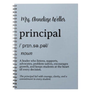 Personlig definition för rektor anteckningsbok