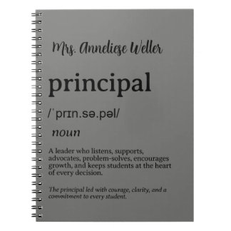 Personlig definition för rektor anteckningsbok