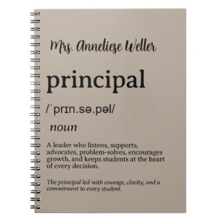 Personlig definition för rektor anteckningsbok