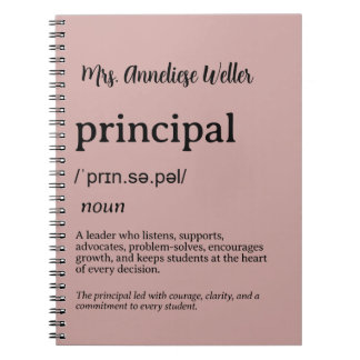 Personlig definition för rektor anteckningsbok