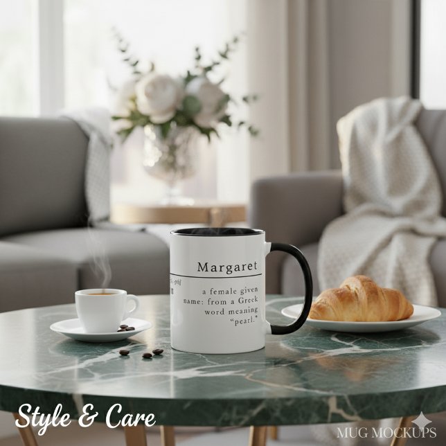 Personlig definitionsstil anpassad kombinationsmug mugg (Personalized Definition Style Custom Combo Mug)