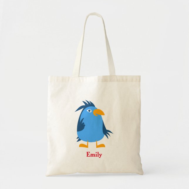 Personlig Dekorativ Animal Bird Blue Funny Tygkasse (Framsidan)