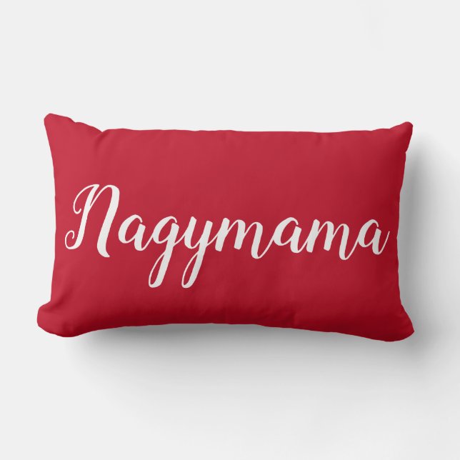 Personlig Dekorativ kudde för farmor Nagymama (Framsida)