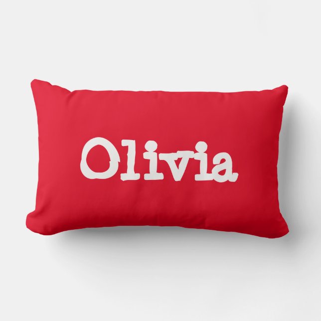 Personlig Dekorativ kudde - Olivia (Framsida)