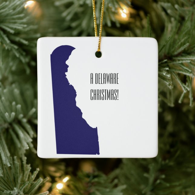 Personlig Delaware jul Ornament (Träd)