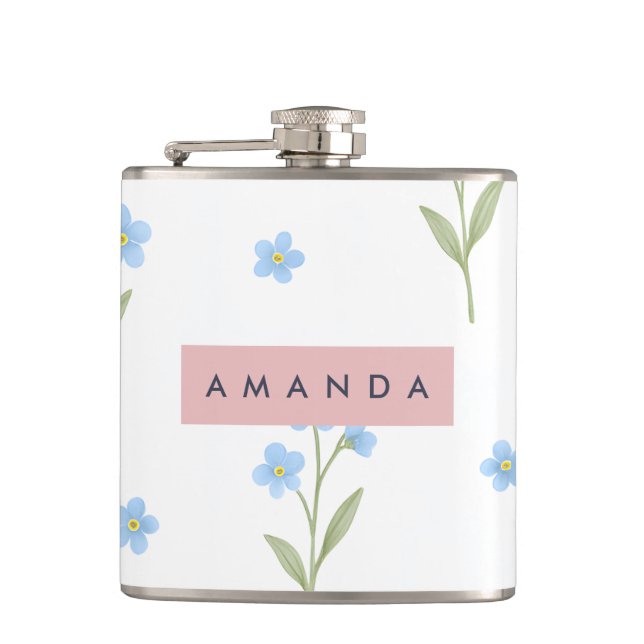 Personlig Delikat Blue Wildblomma Mönster Fickplunta (Framsidan)