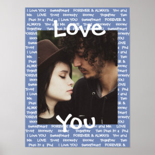Personlig den här "Kärlek You"-parets blå Poster