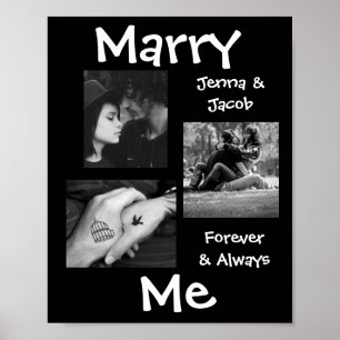 Personlig den här "Marry Me"-parets foto Poster