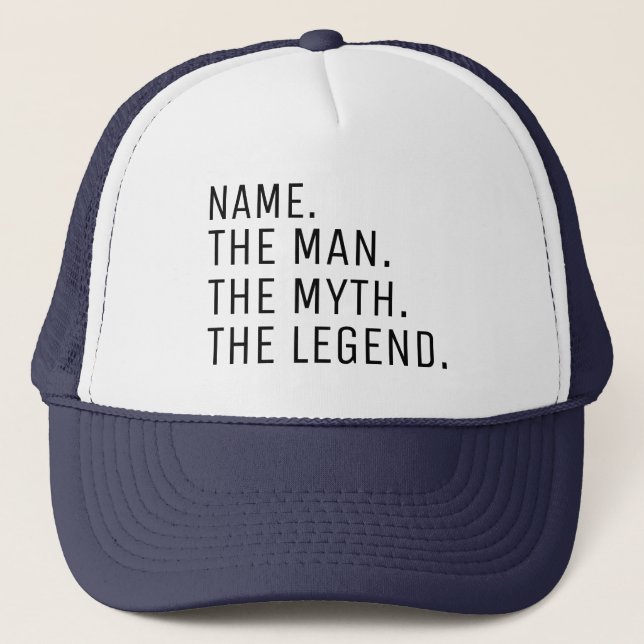 Personlig Den mannen Myten Legenden Trucker H Keps (Framsida)