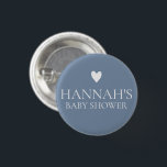 Personlig Denim Blue Dusty Blue Pojke dusch Knapp<br><div class="desc">Denim Dreams Baby Shower Collection - där denim och dammiga blå örntoner förenas med trendigets kalligrafi. Skräddarsytt för pojkbabyduschar,  detta tema omfattar inbjudan,  tecken,  spel och charmig papper dekoration. Förbräck den roliga elegansen med en modern tvist i dag! #zazzlemade</div>