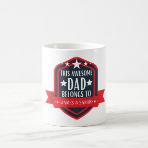 Personlig Denna fantastiske pappa tillhör, Kaffemugg