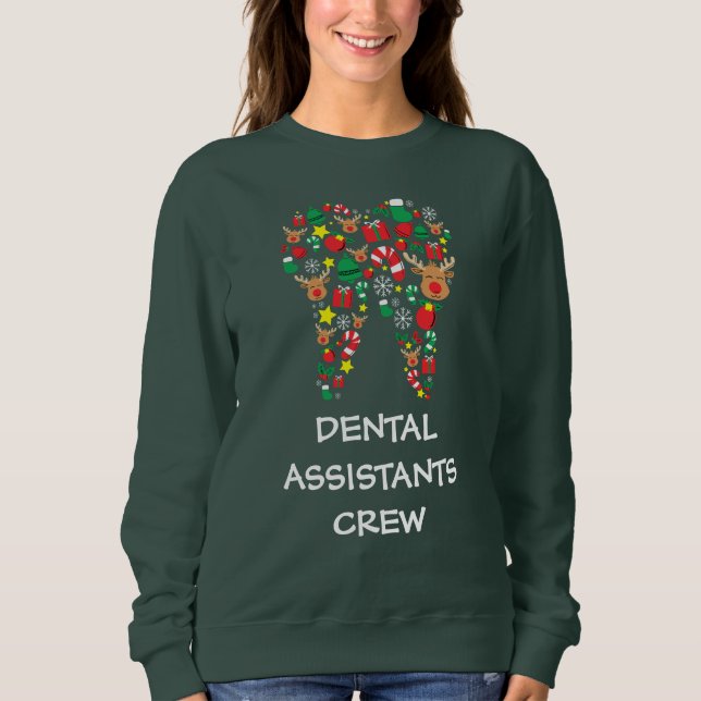 Personlig Dental Assistants Julpersonal T Shirt (Framsida)