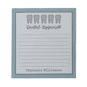 Personlig Dental Hygienist   RDH Dentist Anteckningsblock