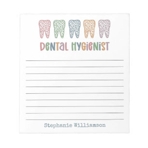 Personlig Dental Hygienist RDH Dentist Cute Anteckningsblock