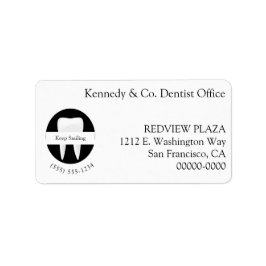 Personlig Dentist Orthodontist Returadress Adressetikett