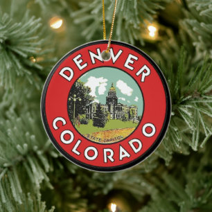 PERSONLIG Denver CO Julgransprydnad Keramik