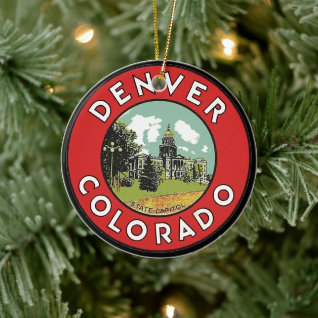 PERSONLIG Denver CO Julgransprydnad Keramik (Träd)