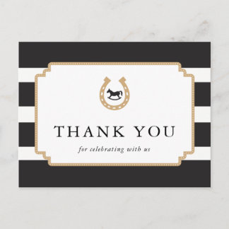 Personlig Derby Tack Postcard Baby Shower Vykort