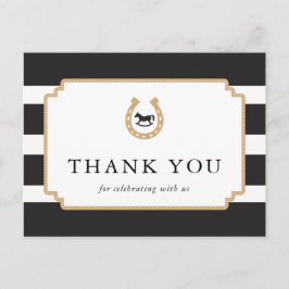 Personlig Derby Tack Postcard Baby Shower Vykort