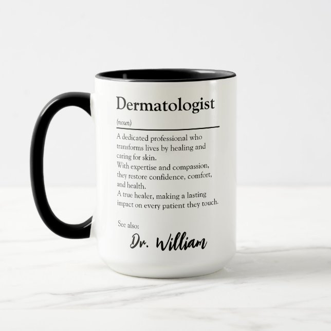 Personlig Dermatolog Avskrivningsdefinition Mugg (Vänster)