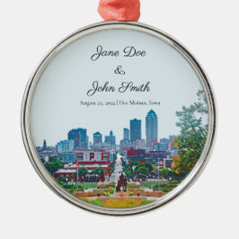 Personlig Des Moines Skyline Ornament