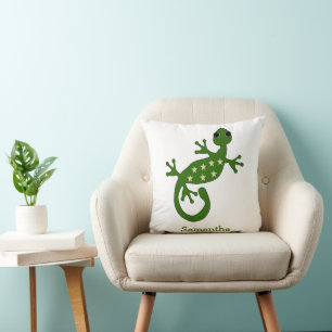 Personlig design av geckoödla kudde