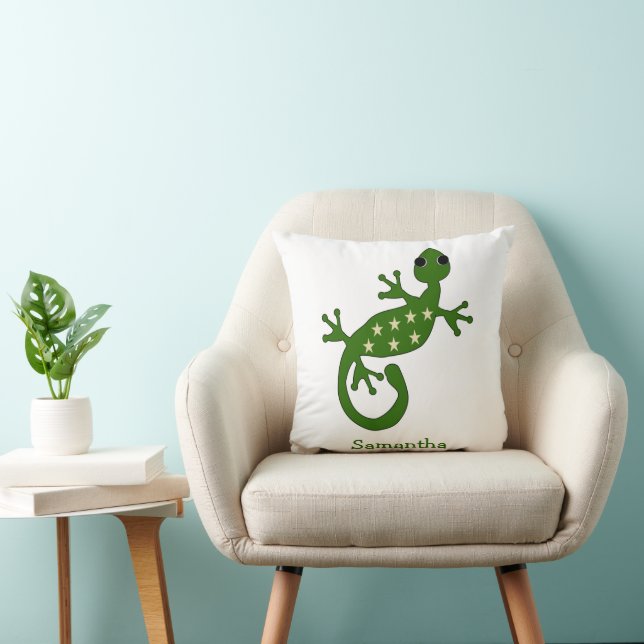 Personlig design av geckoödla kudde (Stol)
