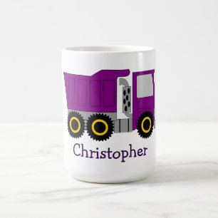 Personlig design av lila lastbil kaffemugg