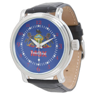 Personlig design av Pennsylvanias delstatsflagga Armbandsur