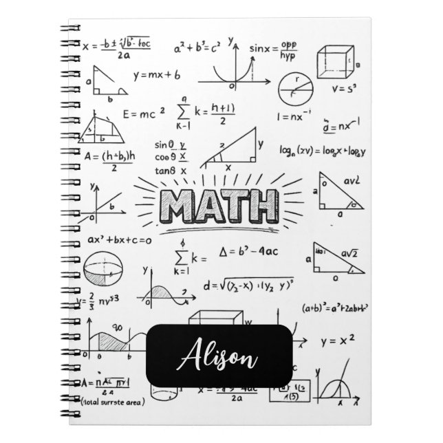 Personlig design för matematik anteckningsbok Klas (Framsidan)