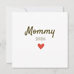Personlig design för nya mammor med årtal julkort