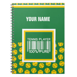 Personlig design för tennisspelare, tränare... anteckningsbok