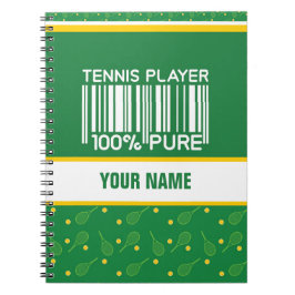 Personlig design för tennisspelare, tränare... anteckningsbok