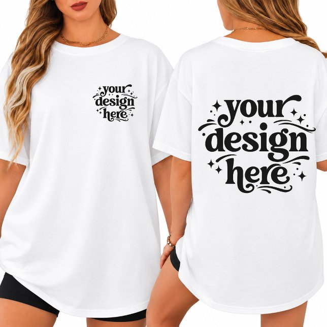 Personlig design fram och bak, anpassad logotyp  t shirt (Skapare uppladdad)