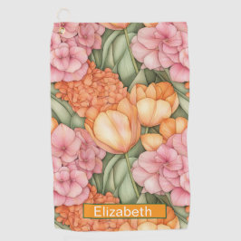 Personlig design med orange och rosa tulpanblommor
