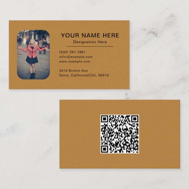 Personlig Design med Photo Professionell Visitkort (Fram/baksida)