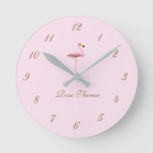 Personlig Det är en Girl Rosa Flamingo ThMeed Roun