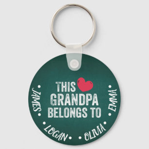 Personlig Det här Grandpa-tillhöret till anpassa Nyckelring