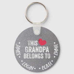 Personlig Det här Grandpa-tillhöret till anpassa Nyckelring