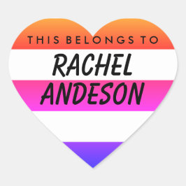 Personlig det här Tillhöret till hjärtklaffare Hjärtformat Klistermärke