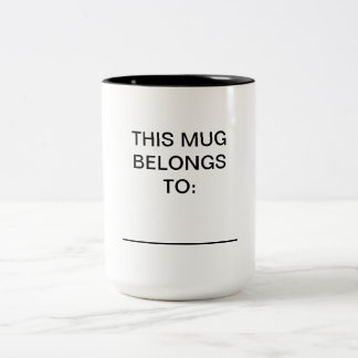 Personlig - detta Mugg-Tillhör till Två-Tonad Mugg