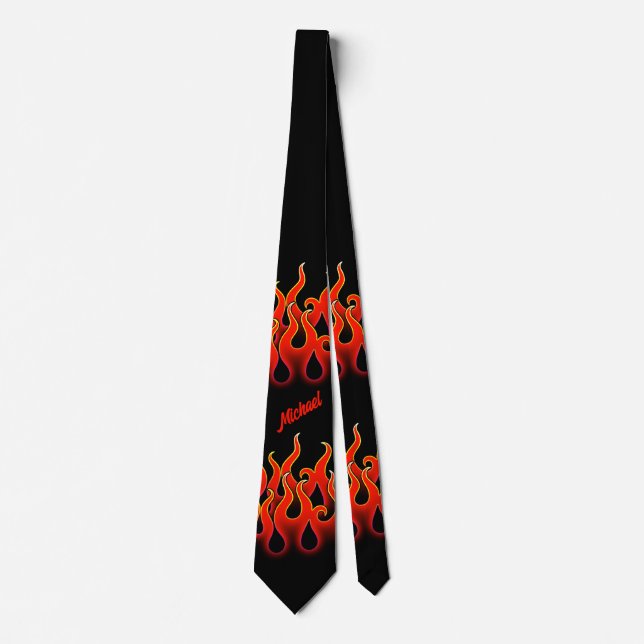 Personlig Diablo Fire Tie Tävla Flames Slips (Framsida)