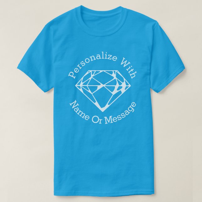 PERSONLIG Diamond-grafik T Shirt (Design framsida)